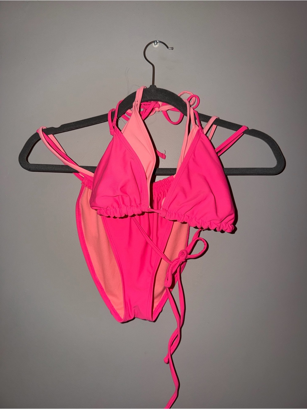 Women’s Neon Pink Two-Piece Swim Set